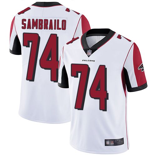 Atlanta Falcons Limited White Men Ty Sambrailo Road Jersey NFL Football #74 Vapor Untouchable